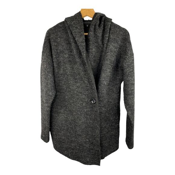 Sanctuary Oversized Button Hooded Cardigan Jacket Wool Blend Pockets size XS - Picture 1 of 8